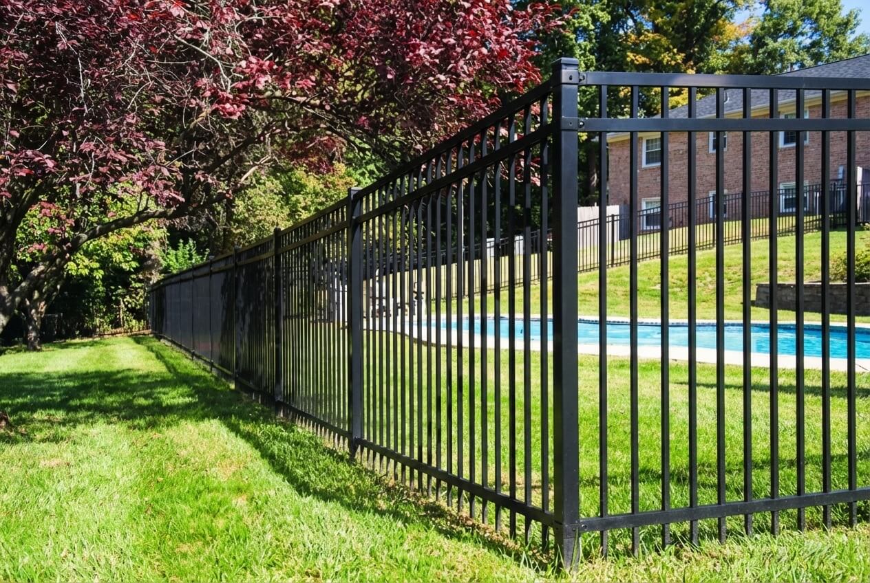 Black Aluminum Pool Fence