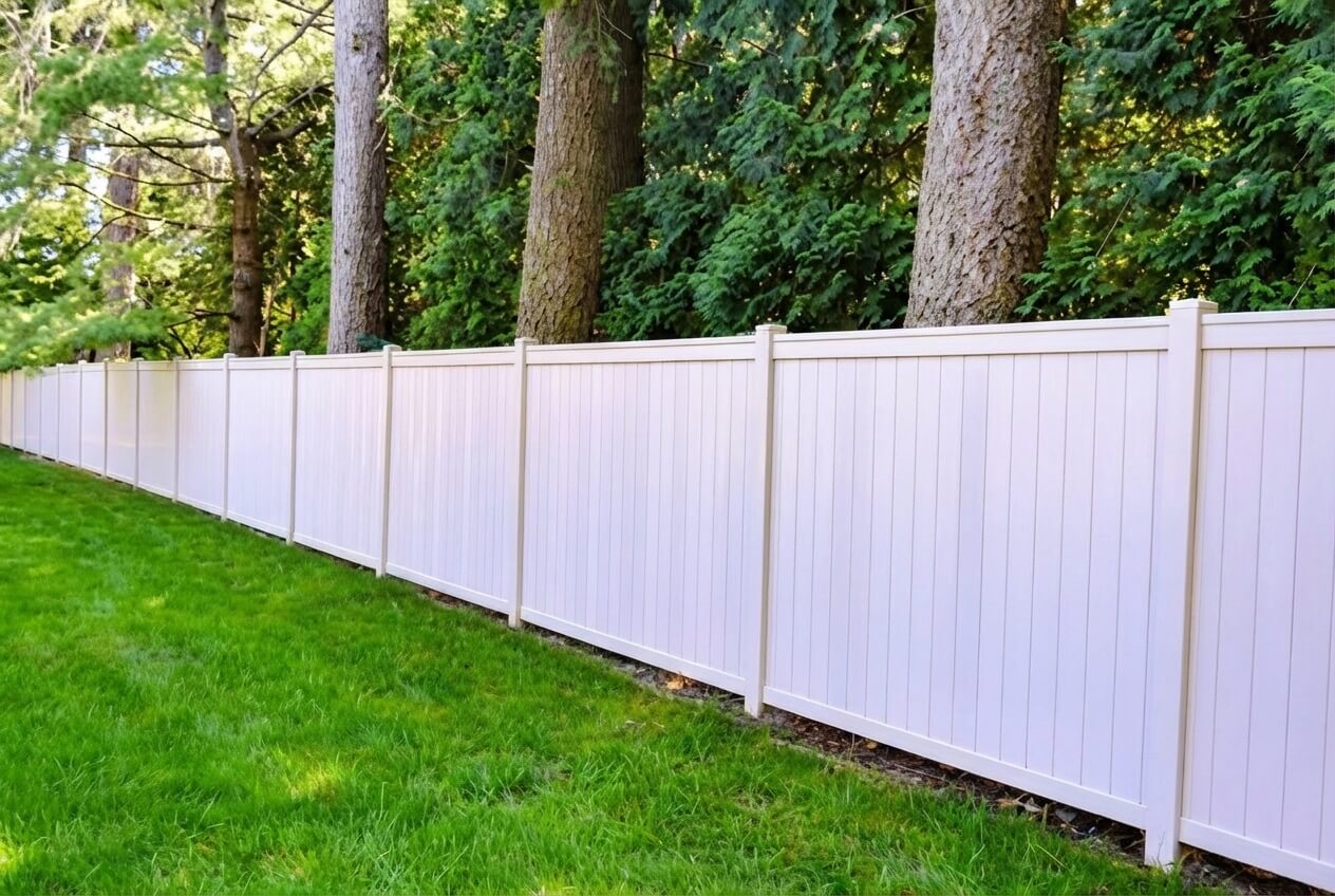 White Vinyl Privacy Fence